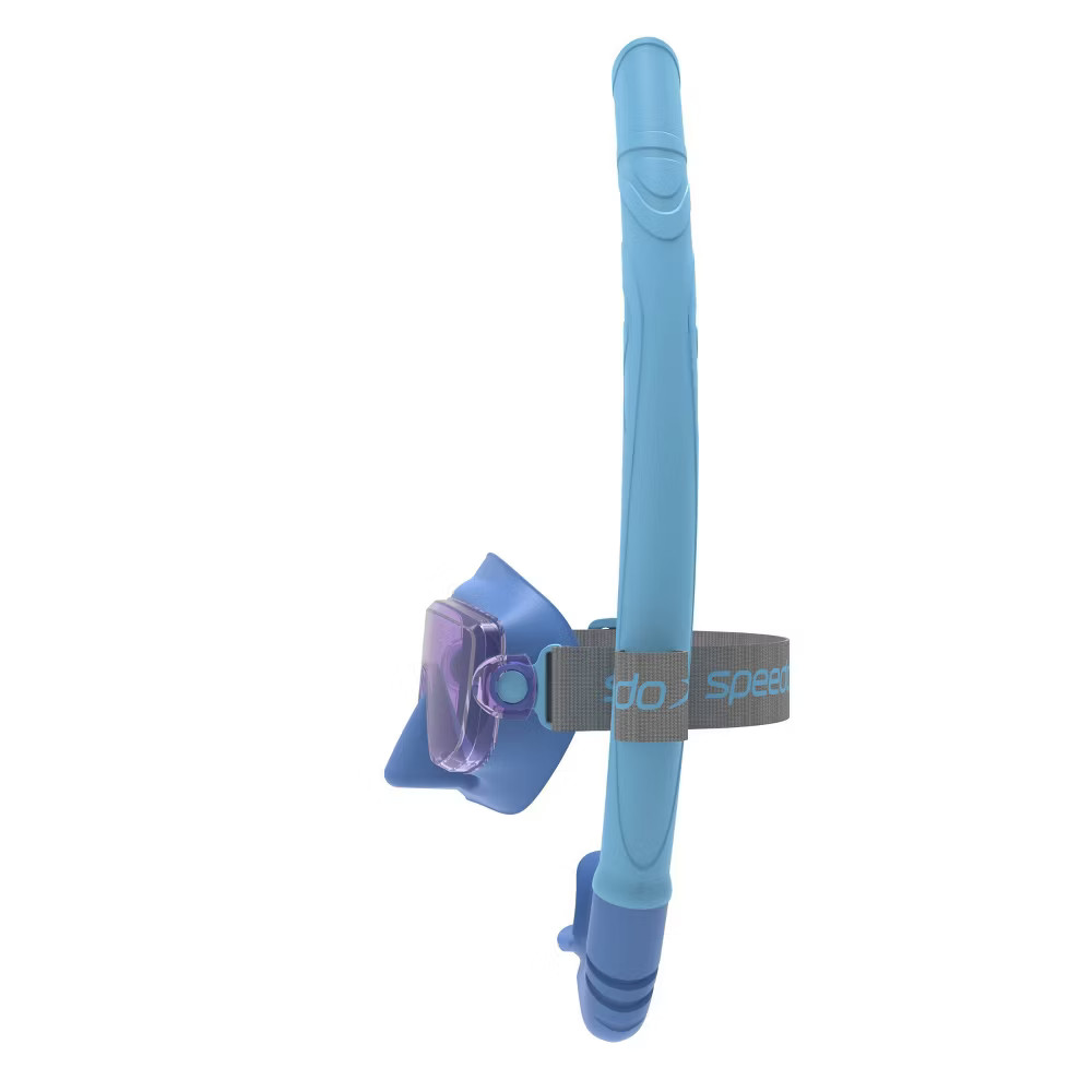 Speedo Junior Dive Travel Swim Mask and Snorkel Set – Periwinkle: Anti-Fog