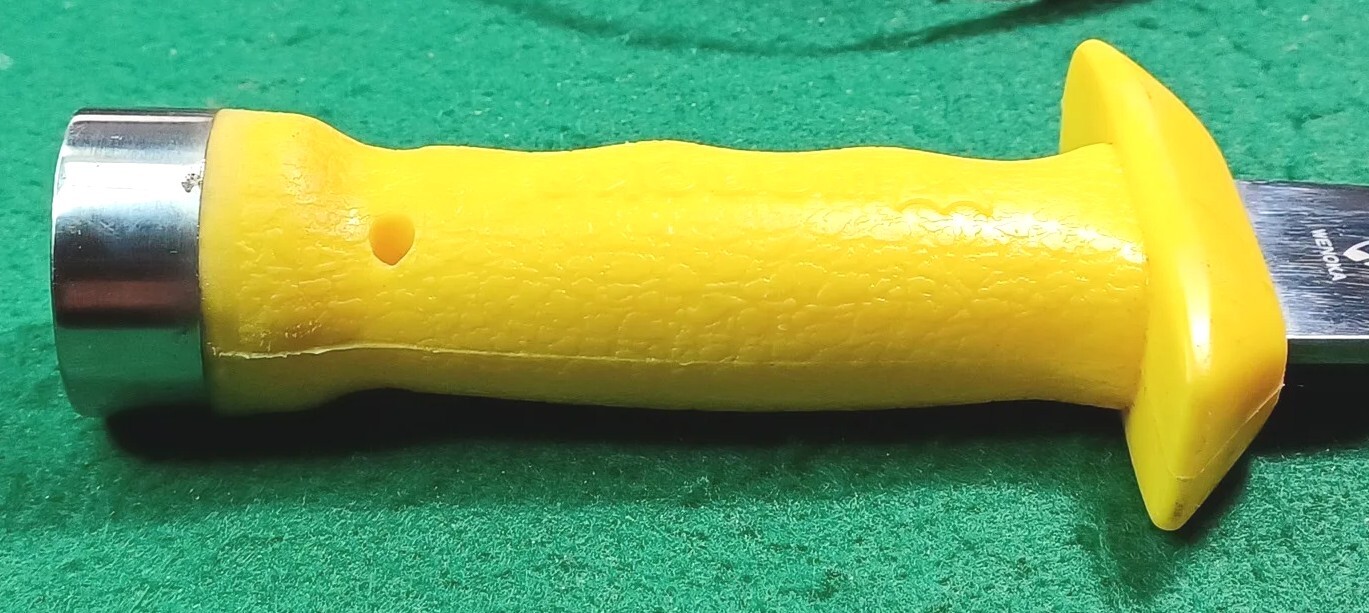 Vtg Wenoka Dive Knife, 7793, Yellow Handle, W/ Original Sheath F/ Japan