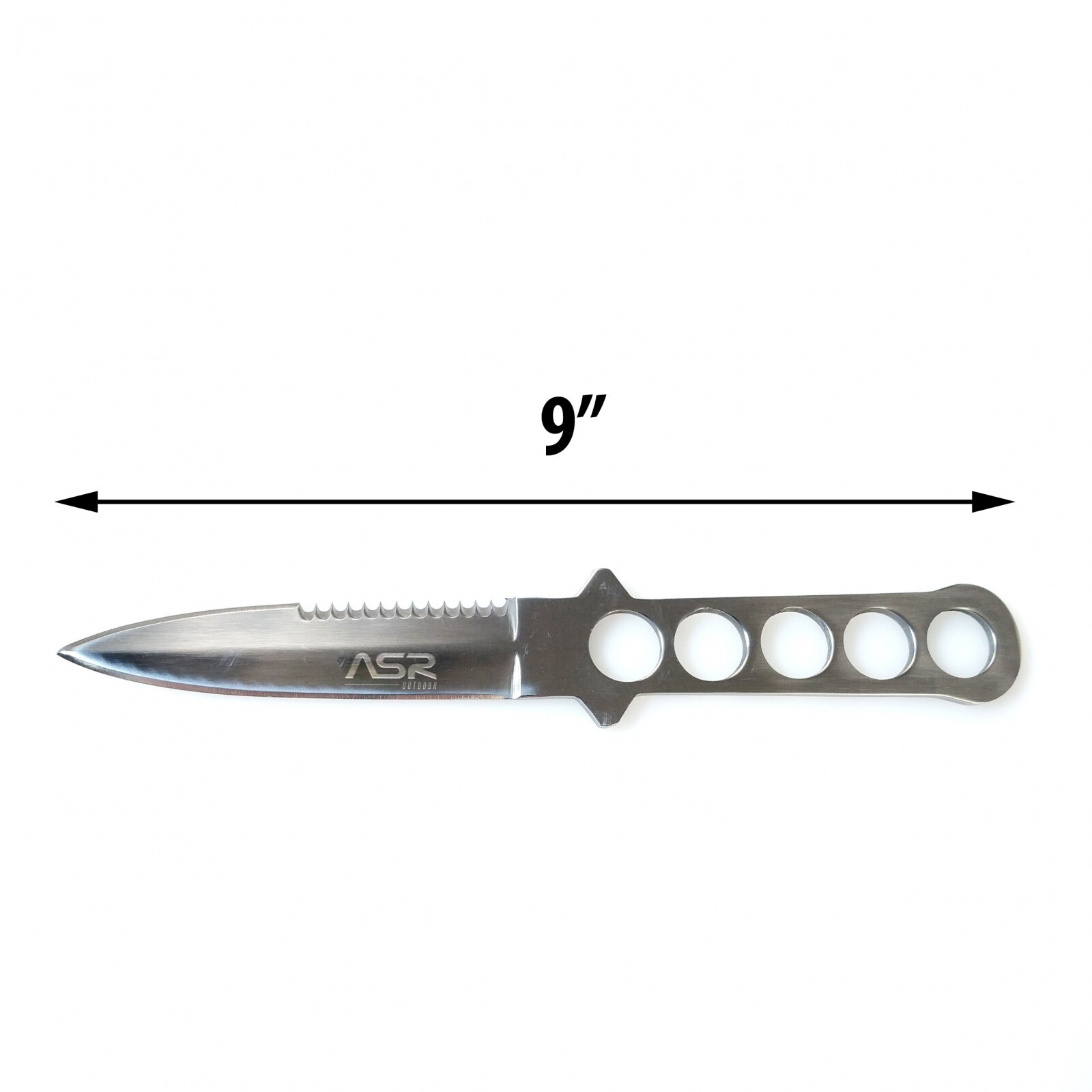 9 Inch Full Tang Serrated Dive Knife with Sheath and Leg Holster Straps