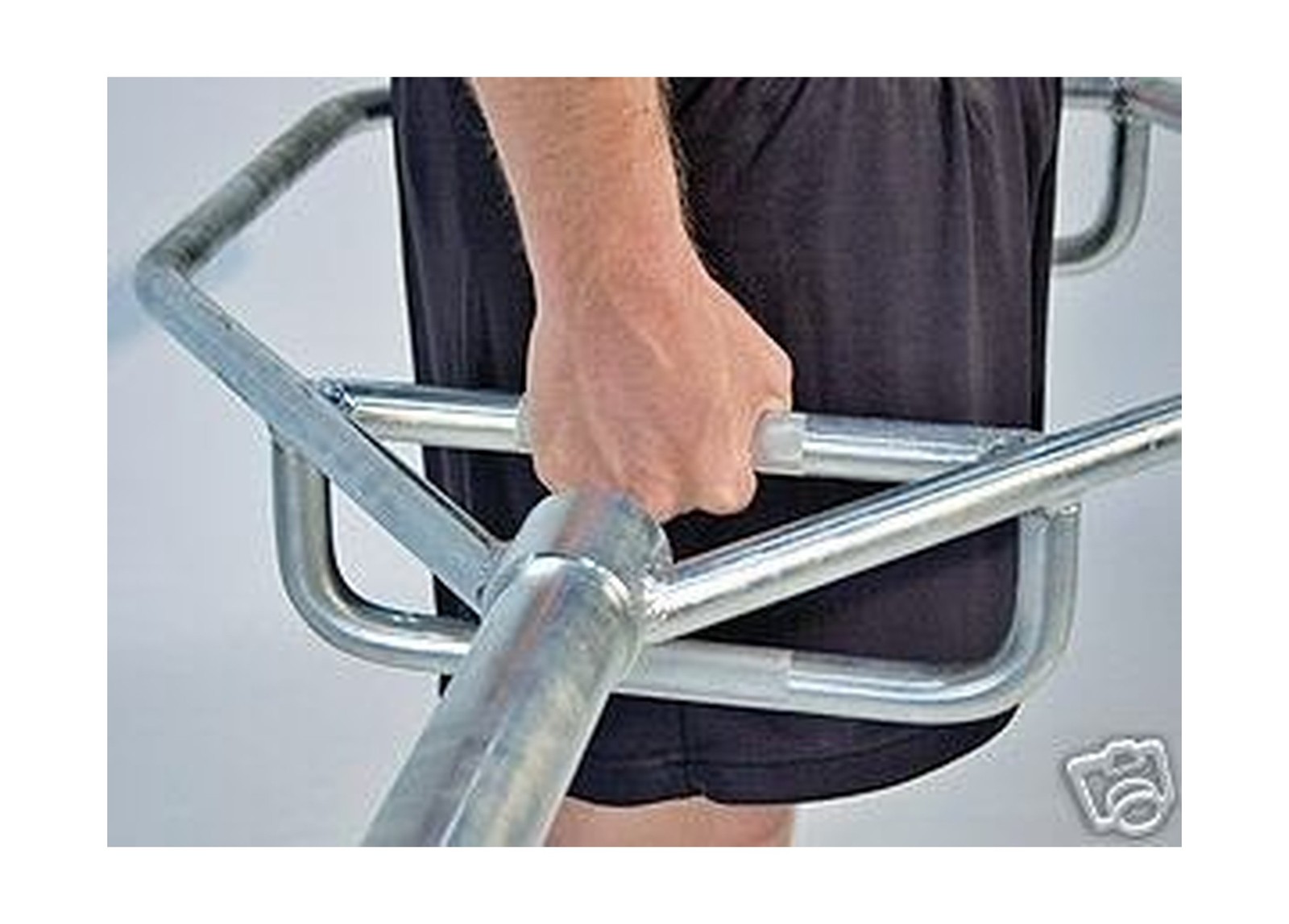 Ader Sporting Goods Olympic Hip and Trap Combo Bar Chrome Plated