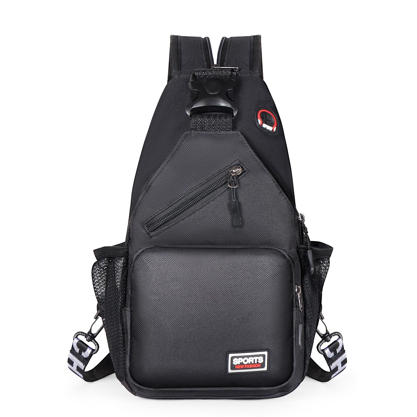 VALUEQLO Crossbody Backpack Convertible Sling Bag for Women 11-Inch, Black