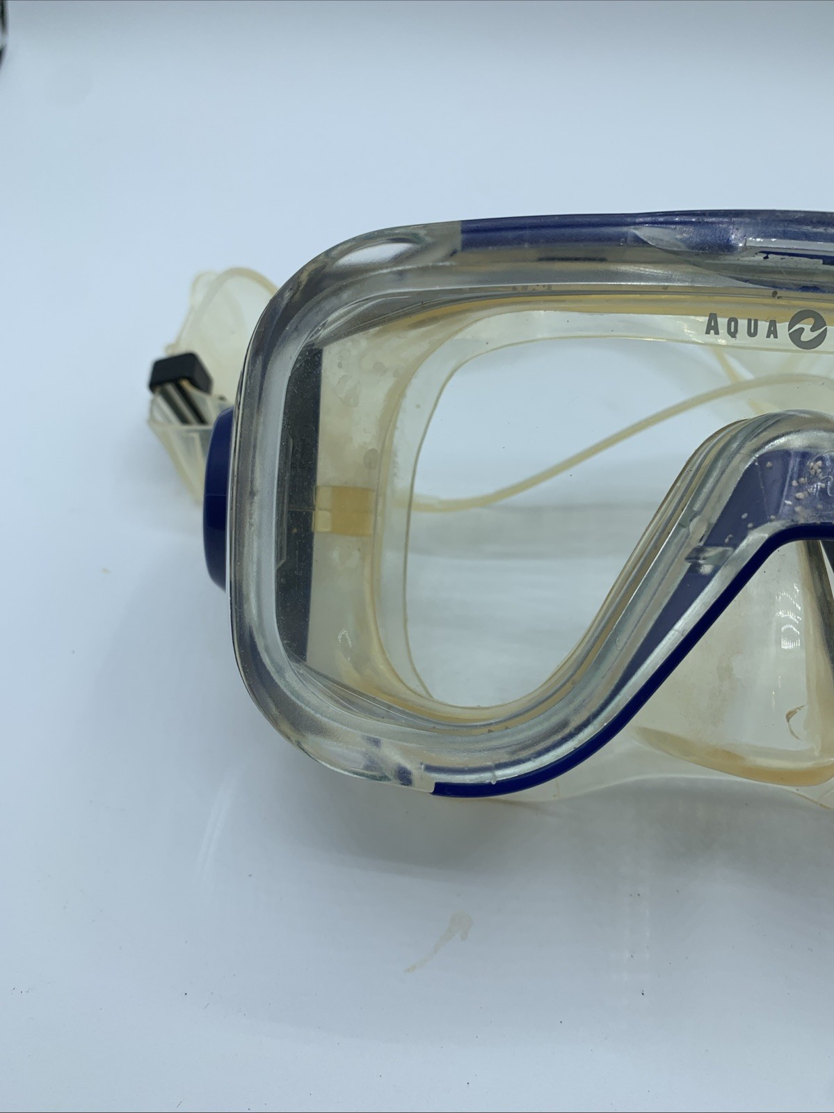 READ Aqua Lung Quartz 3 Tempered Glass Mask Blue/Clear Scuba Diving Snorkel READ