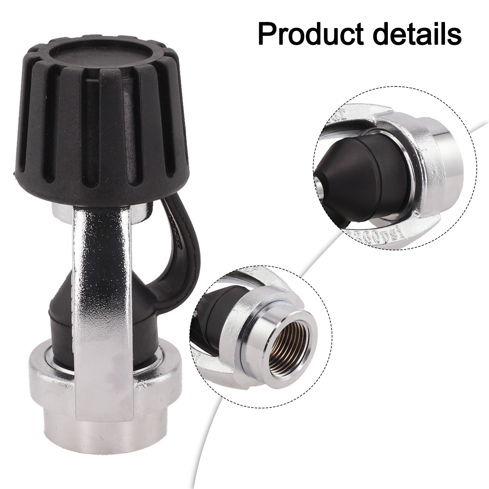 Practical Scuba Adapter Diving Adapter 1 Stage 93.5*48.5mm Brass Black