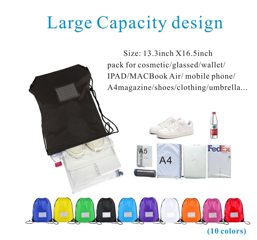 JohahaTim Drawstring Backpack Bulk 50 42 x 34 cm / 16.54 x 13.39 inch, Pink