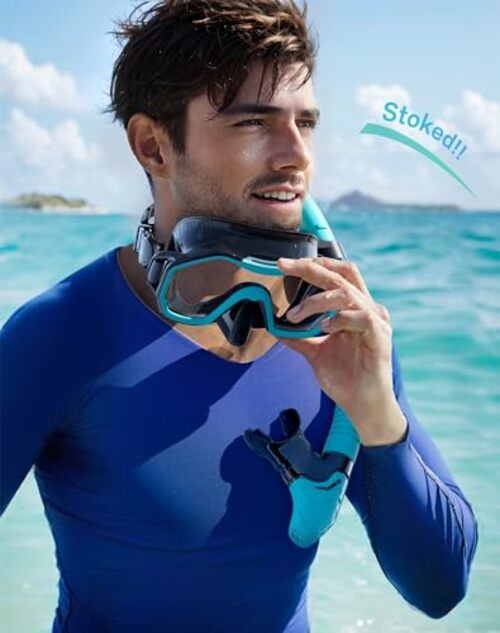 Snorkeling mask Adults A1-Black + BlackGreen