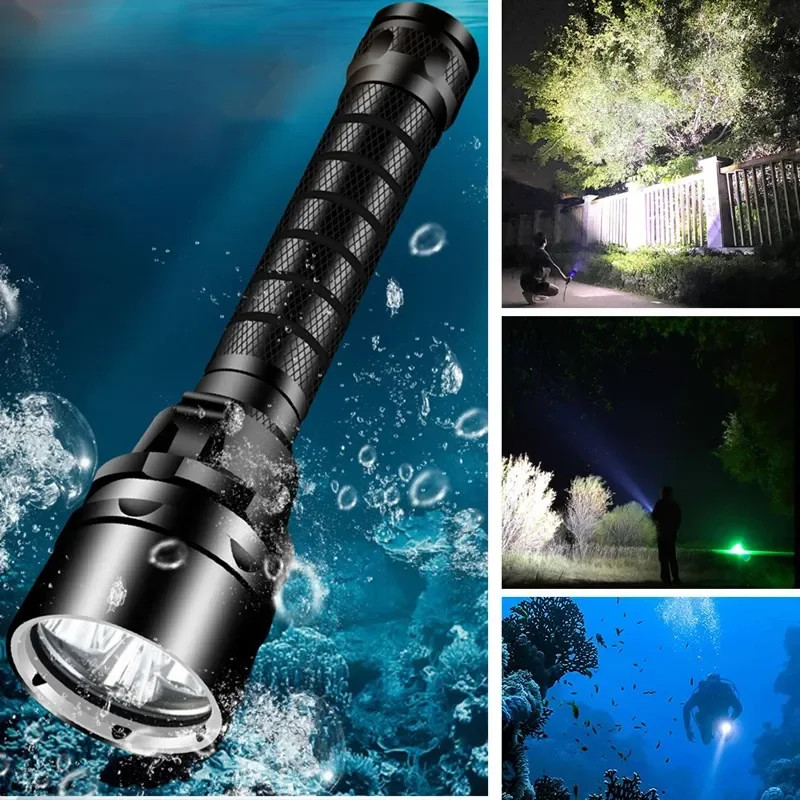 10000LM 5LED Dive Light IPX8 Led Scuba Diving Flashlight LED Underwater 200M US