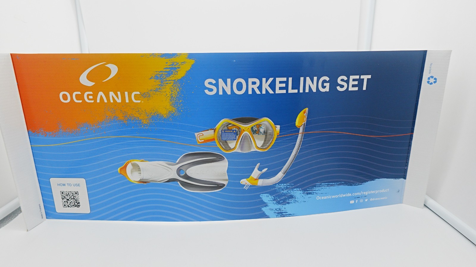 Oceanic Ecom Adult Snorkeling Set Large XL Shoe Sz Men 9 – 13 Women 10 – 14