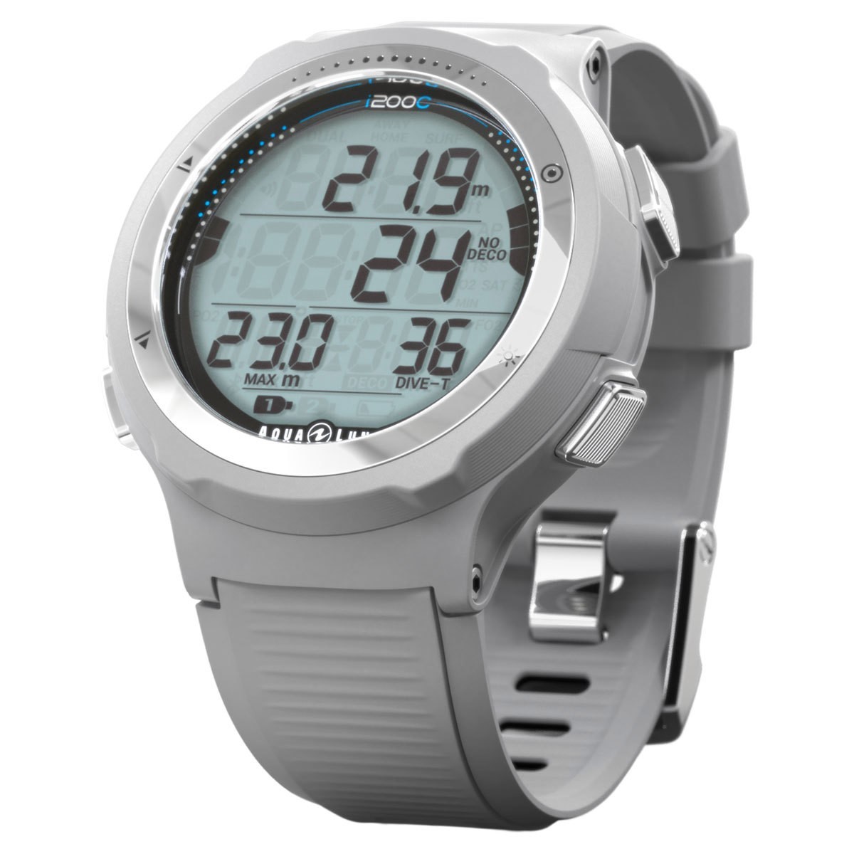 Aqualung i200c Wrist Computer – Light Gray – Open Box – 0 Dives Logged
