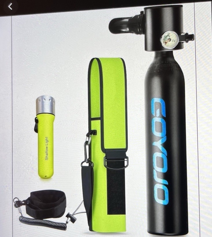 Mini Scuba Tank Underwater Breath Device Diving Cylinder Oxygen Tank Set
