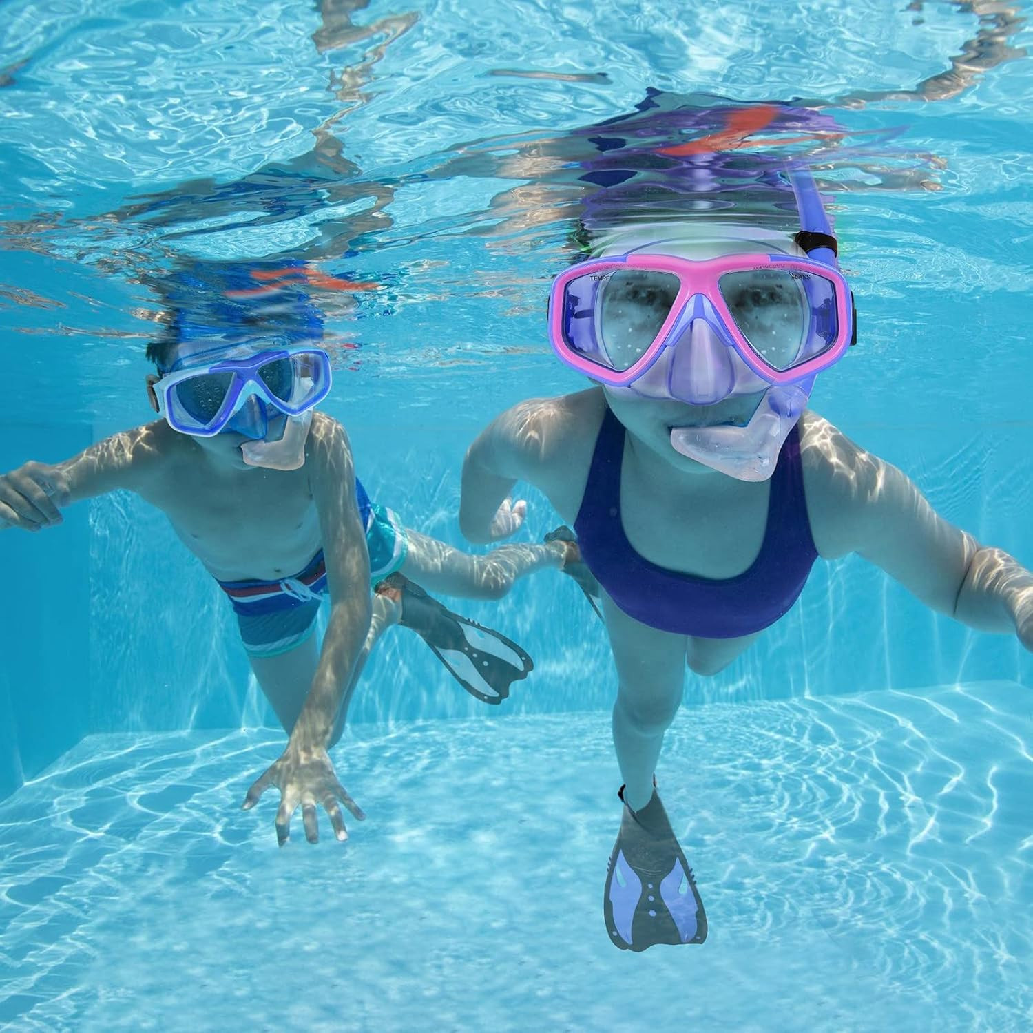 Youth Snorkel Set for Ages 7-16, Snorkeling Gear for Kids with Panoramic View Ma