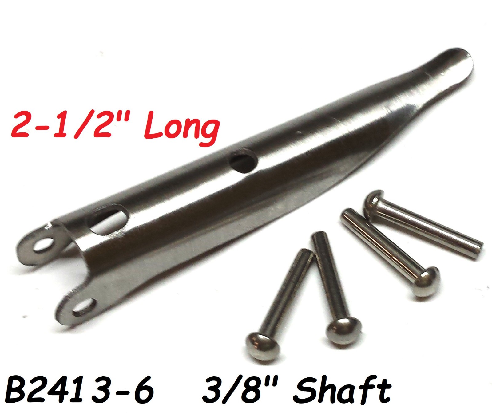 B2413-6 Wing 2 1/2″ Long for 3/8″ Shaft Size with [ 4 mounting pins 3/32″ ]