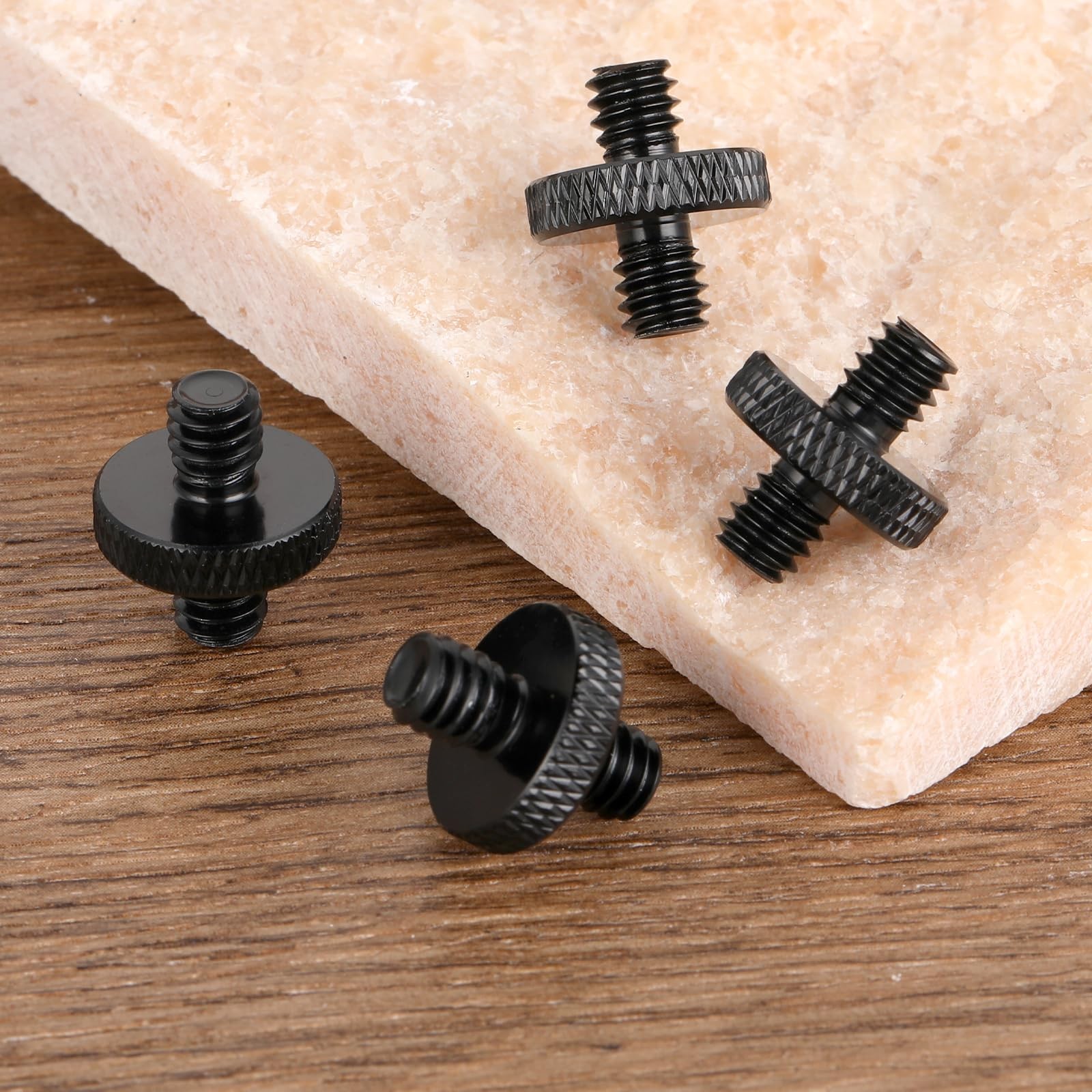 1/4″ Male to Tripod Screw, 4 PCS Standard Camera Cage small, black