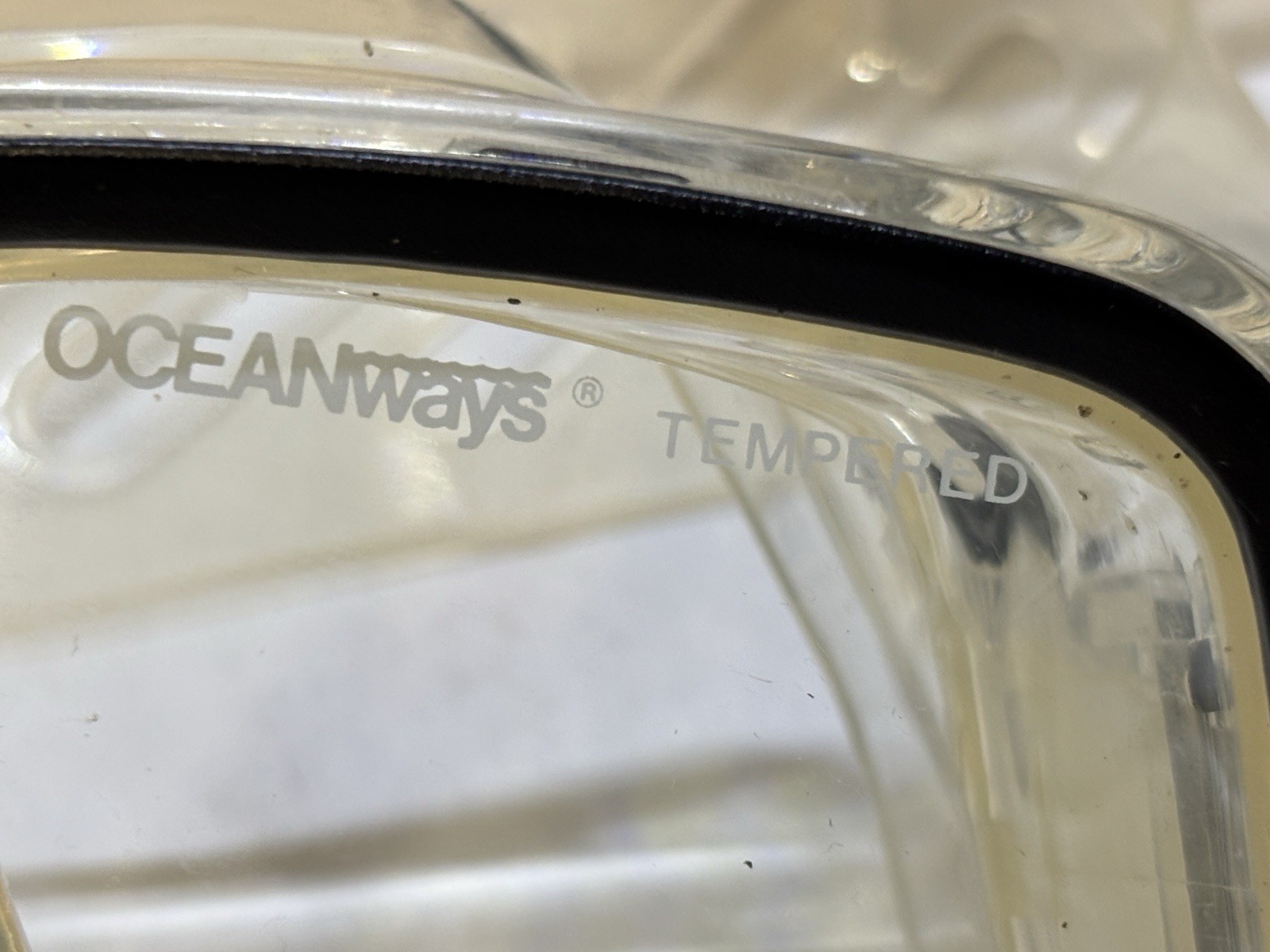 Oceanways Tempered Lenses SuperView Snorkel Goggles with Snorkel Made in Italy