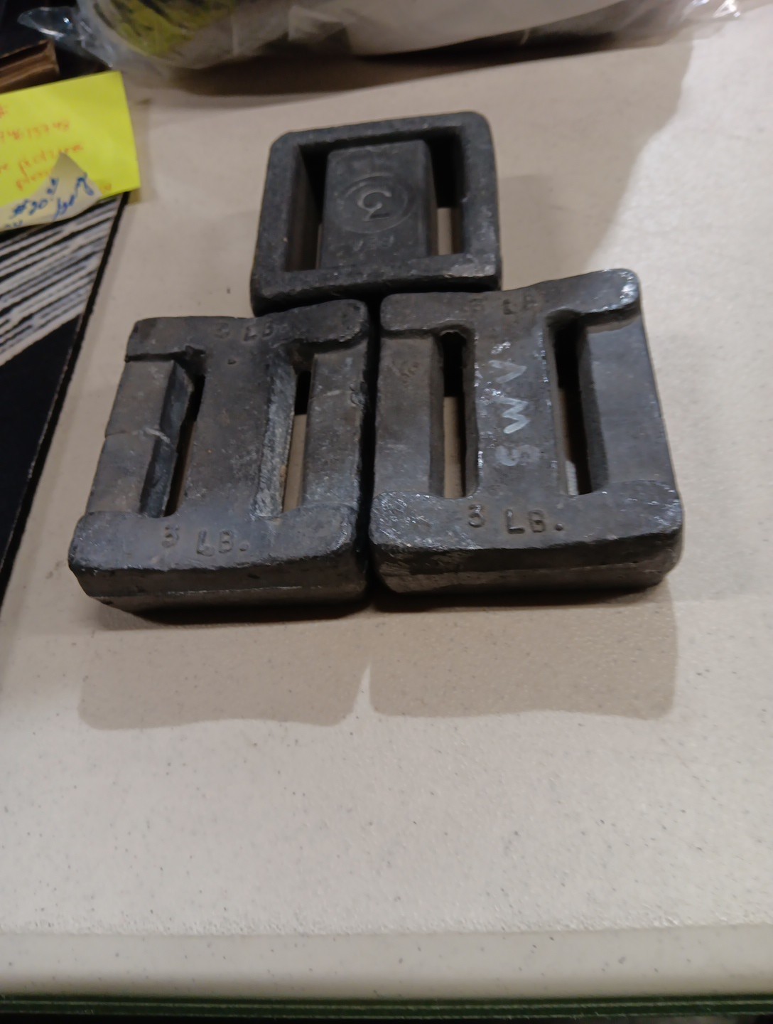 Vintage 3 lb. Lead Diving Weights – Lot of 3