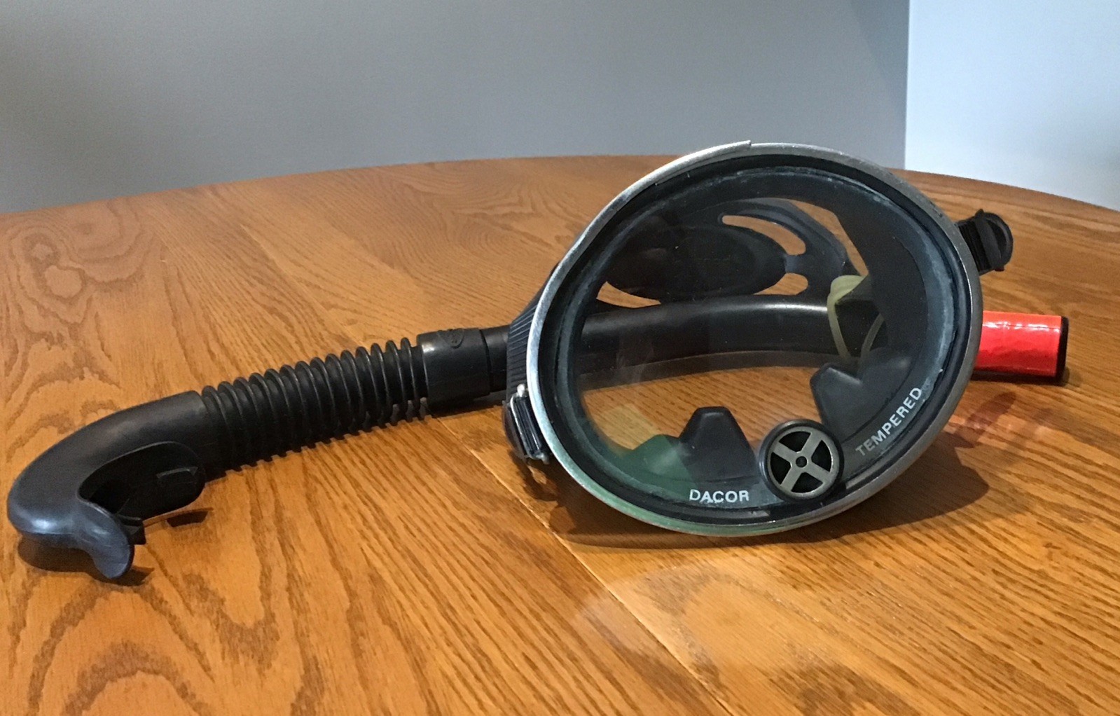 Vintage DACOR Diving Lens Mask Scuba with Snorkel Tempered Glass