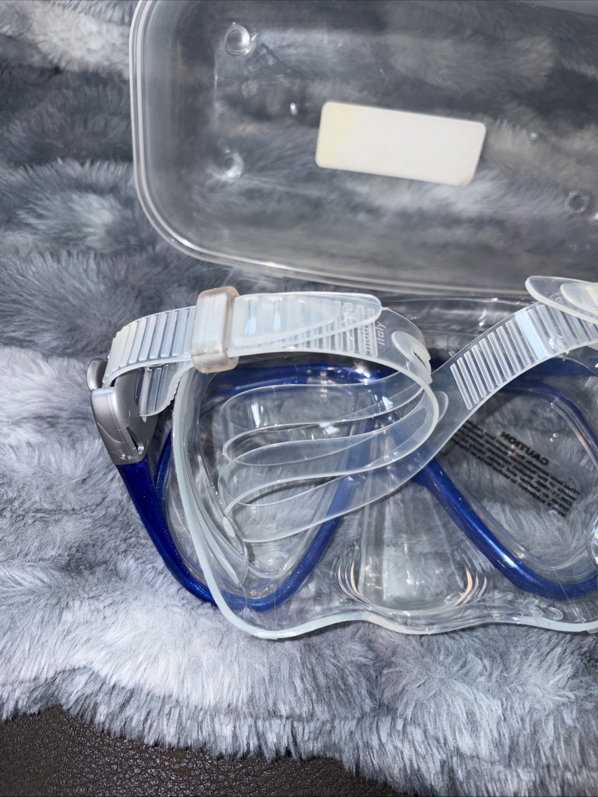 Scuba Aqua Lung Technisub Mythos Mask Goggles Blue Case Included New