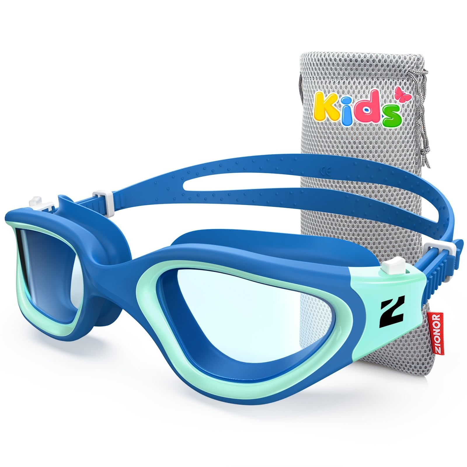 ZIONOR Kids Swim Goggles, G1MINI SE No One Size, A (Clear Lens – Bluegreen)