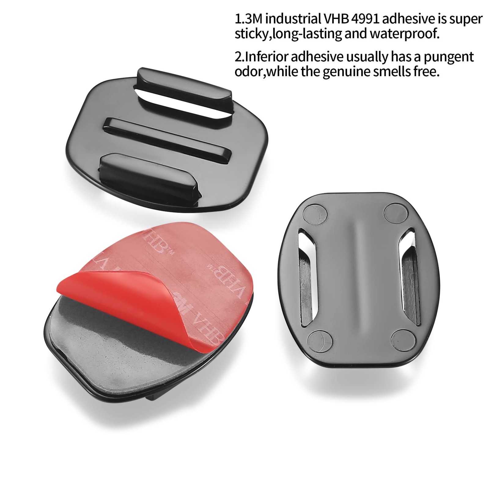 18 Set Helmet Adhesive Sticky Mount Compatible with Action Camera Black Set