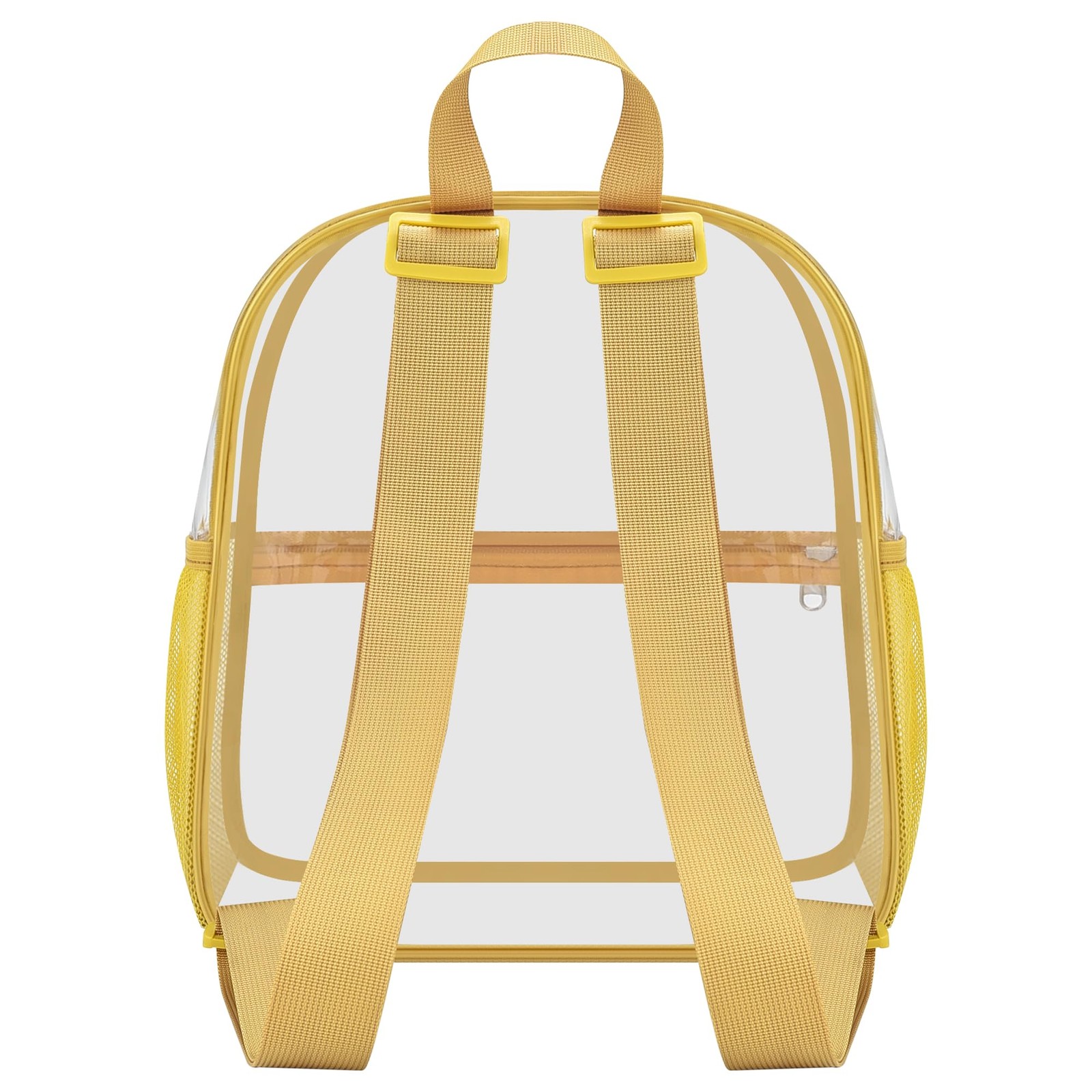 Oraben Clear Backpack Stadium Approved, 12 x 6 x 11 in, Small Small, Gold
