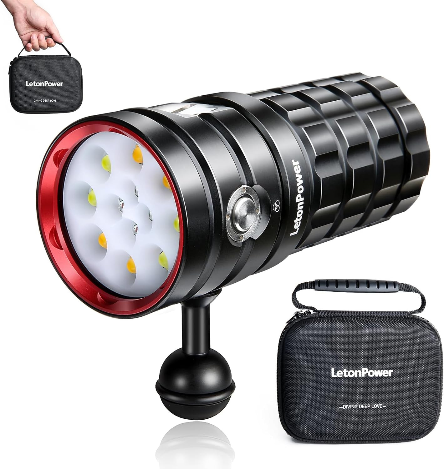 Diving Flashlight, TS Pro 25000Lumens Underwater 100M Video Light, Scuba Dive Li