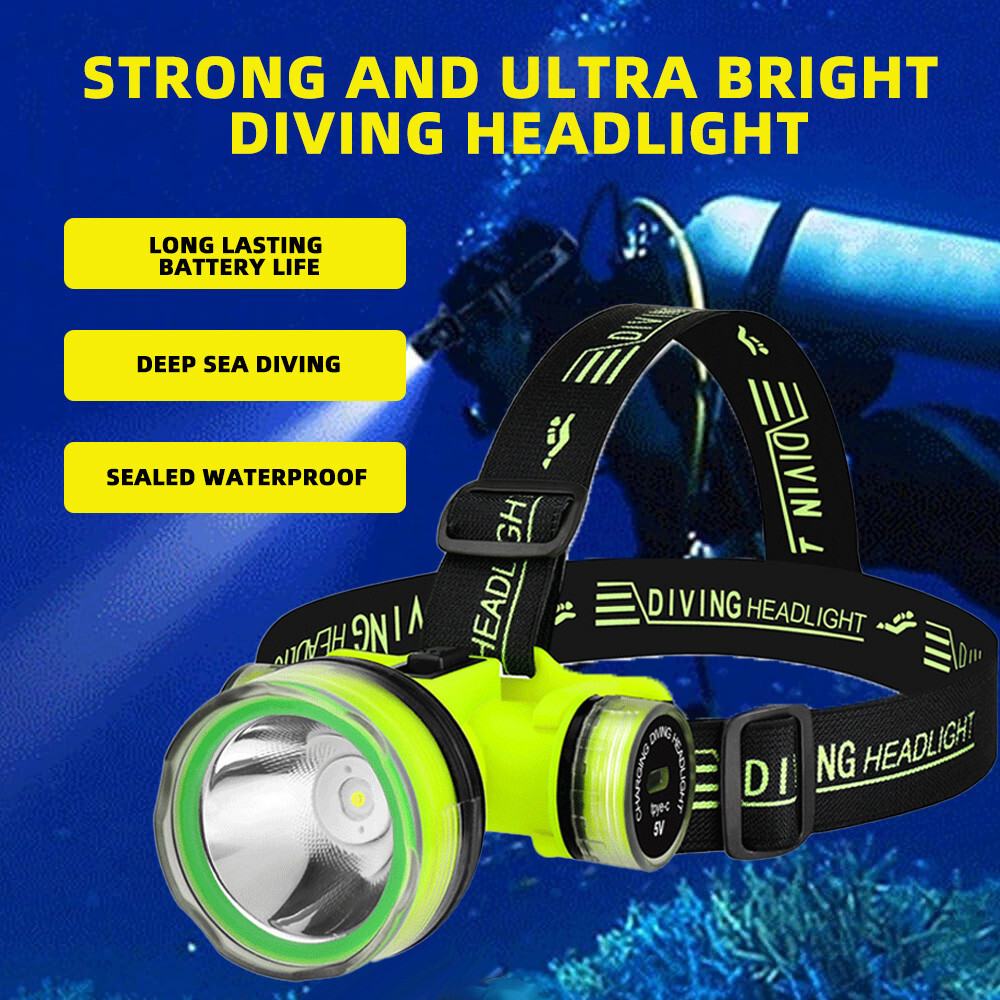 Diving Flashlight LED Waterproof Light Head Light Underwater Photo Fill Light