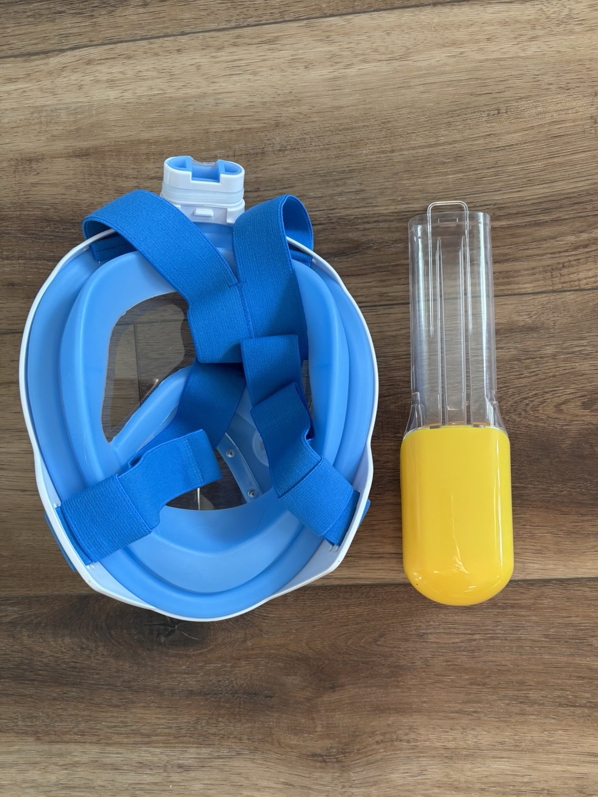 Blue Full Face Snorkel Mask GB 18401-2014 Class 4 QB/T1333-2014 One Size