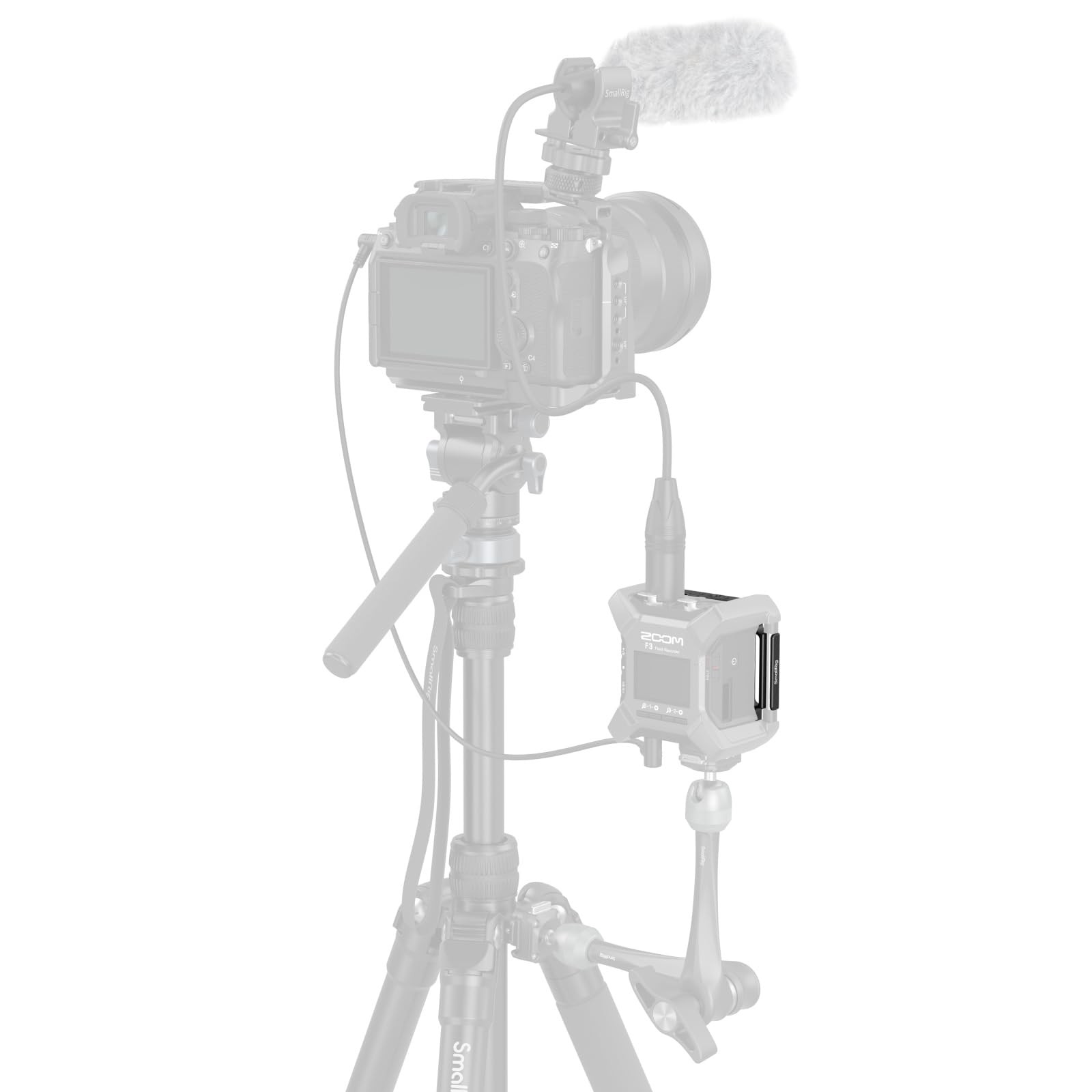 SMALLRIG Mounting Plate for Zoom F3 Recorde with 1/4″-20 Threaded silver