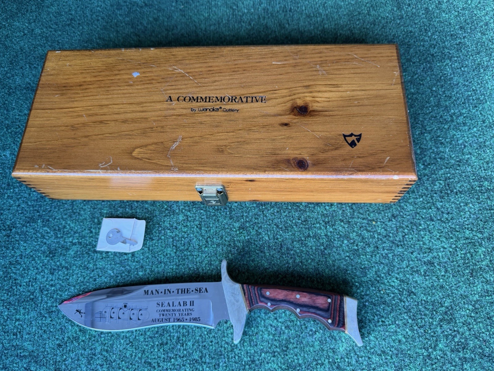 Wenoka Dive Knife SEALAB II MAN-IN-THE-SEA Vintage Engraved Commemorative In Box