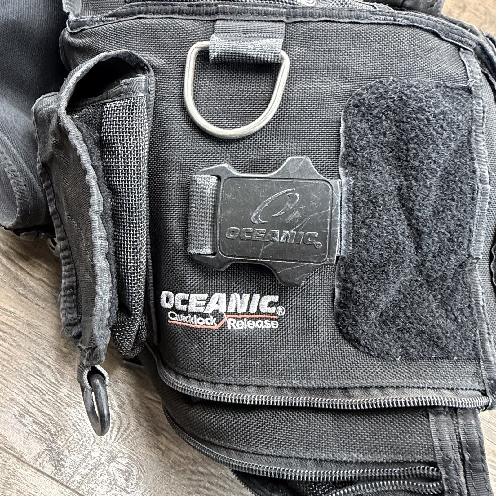 Oceanic Scuba Diving Vest Size Large Chute 3 BC Dive Buoyancy Control-READ
