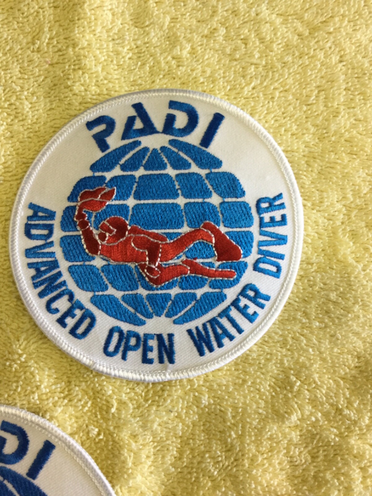 PADI ADVANCED OPEN WATER DIVER SCUBA PATCH – 5 TOTAL PATCHES – AS PICTURED