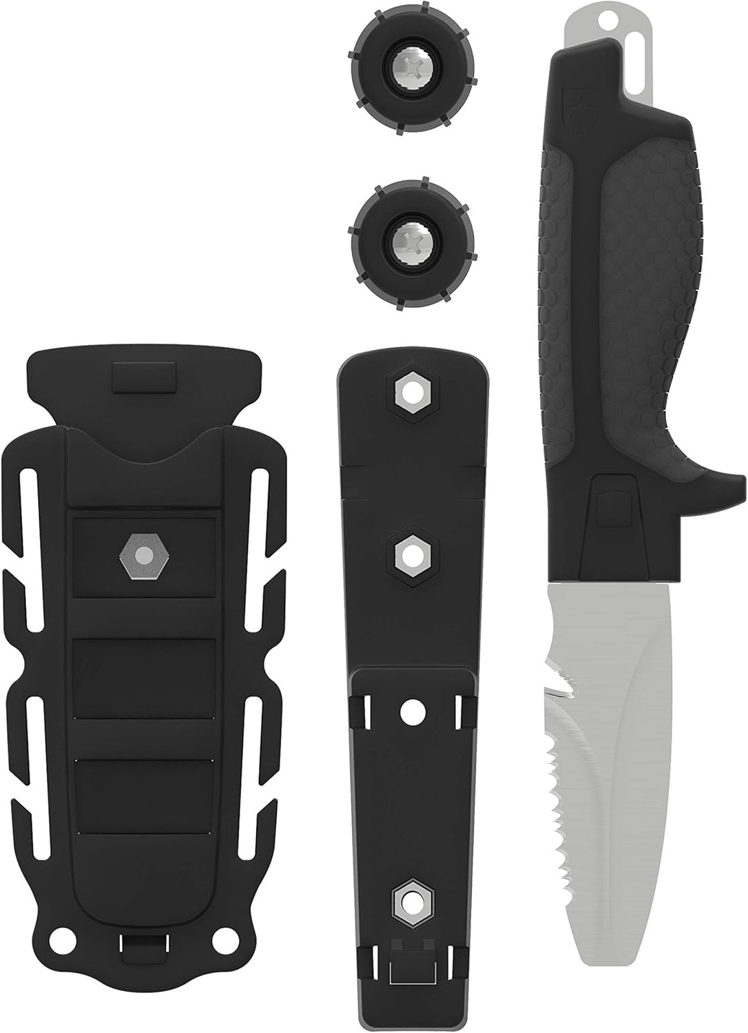 Tanu Dive and Rescue Knife with Sheath, 3” Blunt Tip Blade