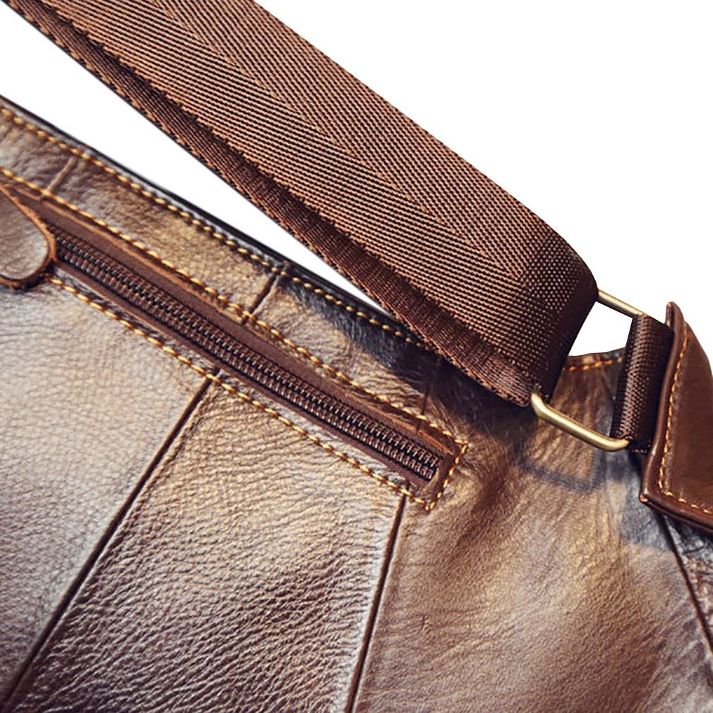 Leather Sling Bag Backpack 18cm(W)x4cm(D)x38cm(H)(7.0″x1.5″x14.9″), Coffee