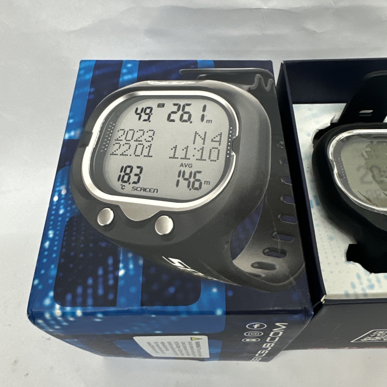 OPEN BOX Seac Screen Scuba Dive Computer Wrist Watch – Black / White