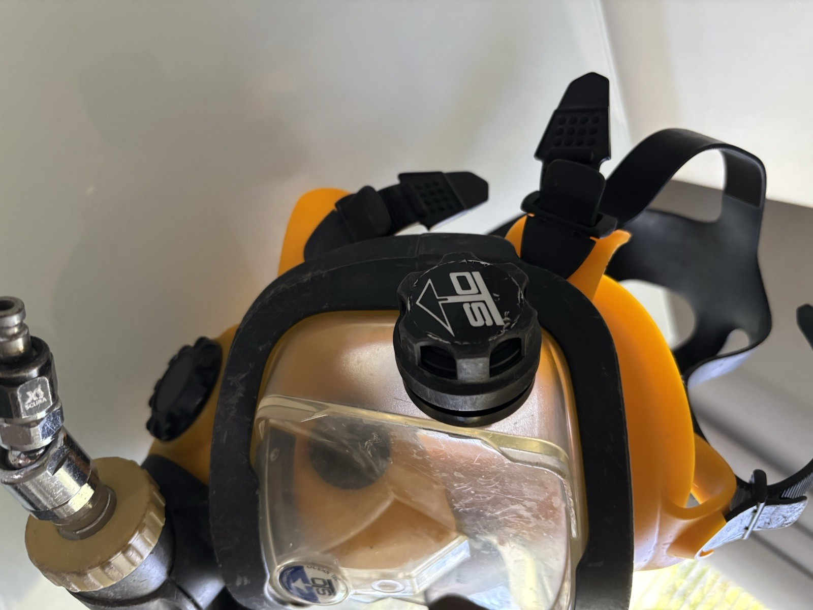 OTS Guardian Full Face Scuba Diving Mask w/ Regulator Connection Yellow/Black