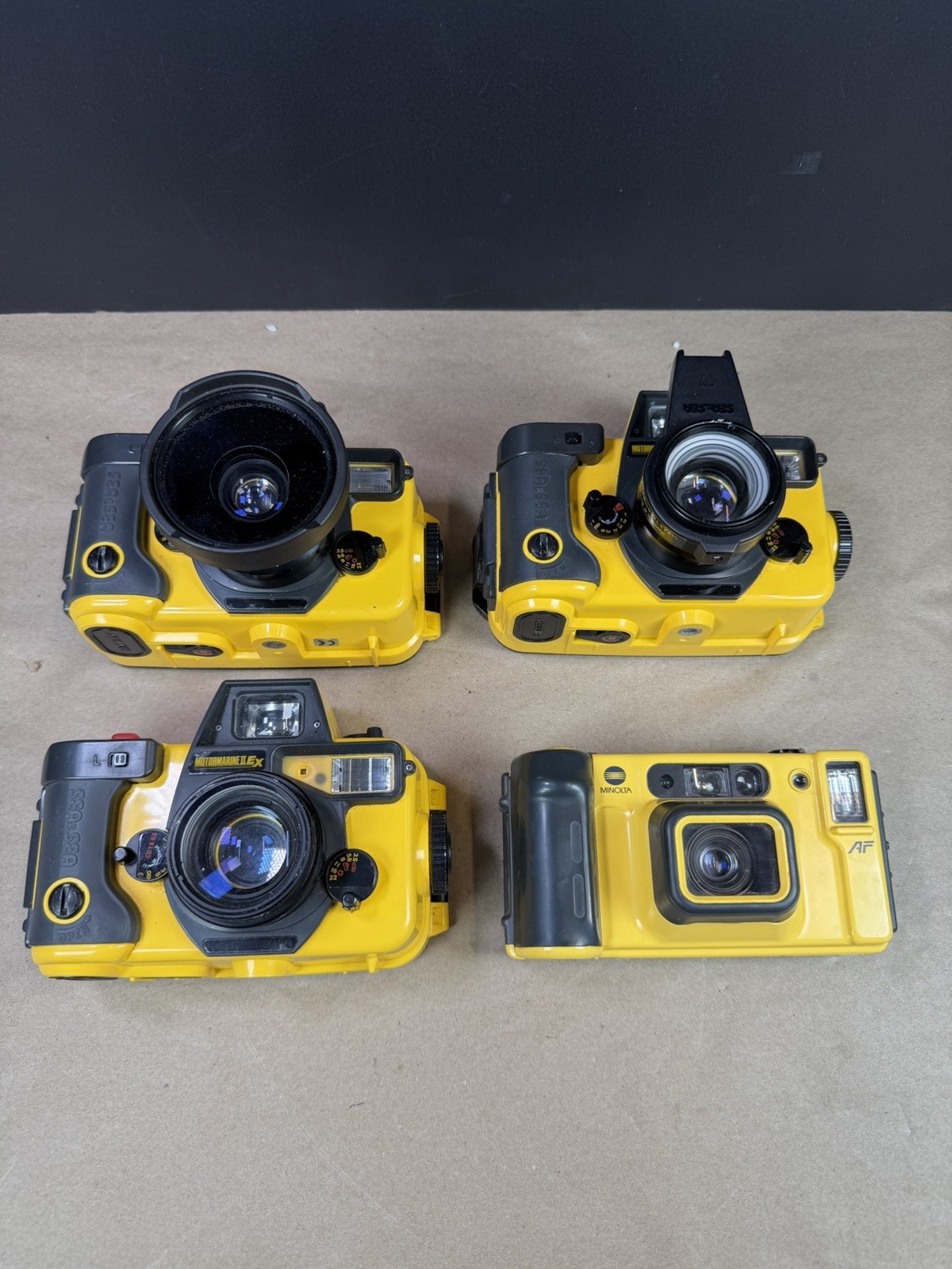 Sea & Sea Motormarine II EX MINOLTA AF underwater camera Lot-4 UNTESTED