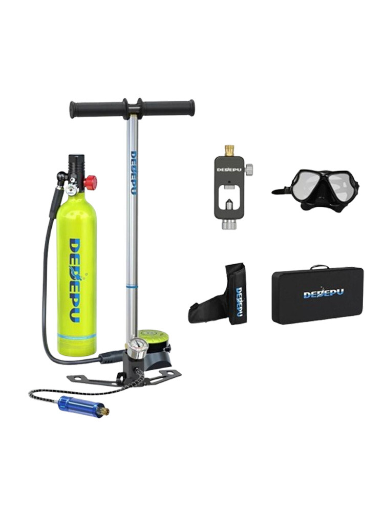 DEDEPU Scuba Diving Kit Full Face Snorkel Mask 1L Air Oxygen Tank Underwater US
