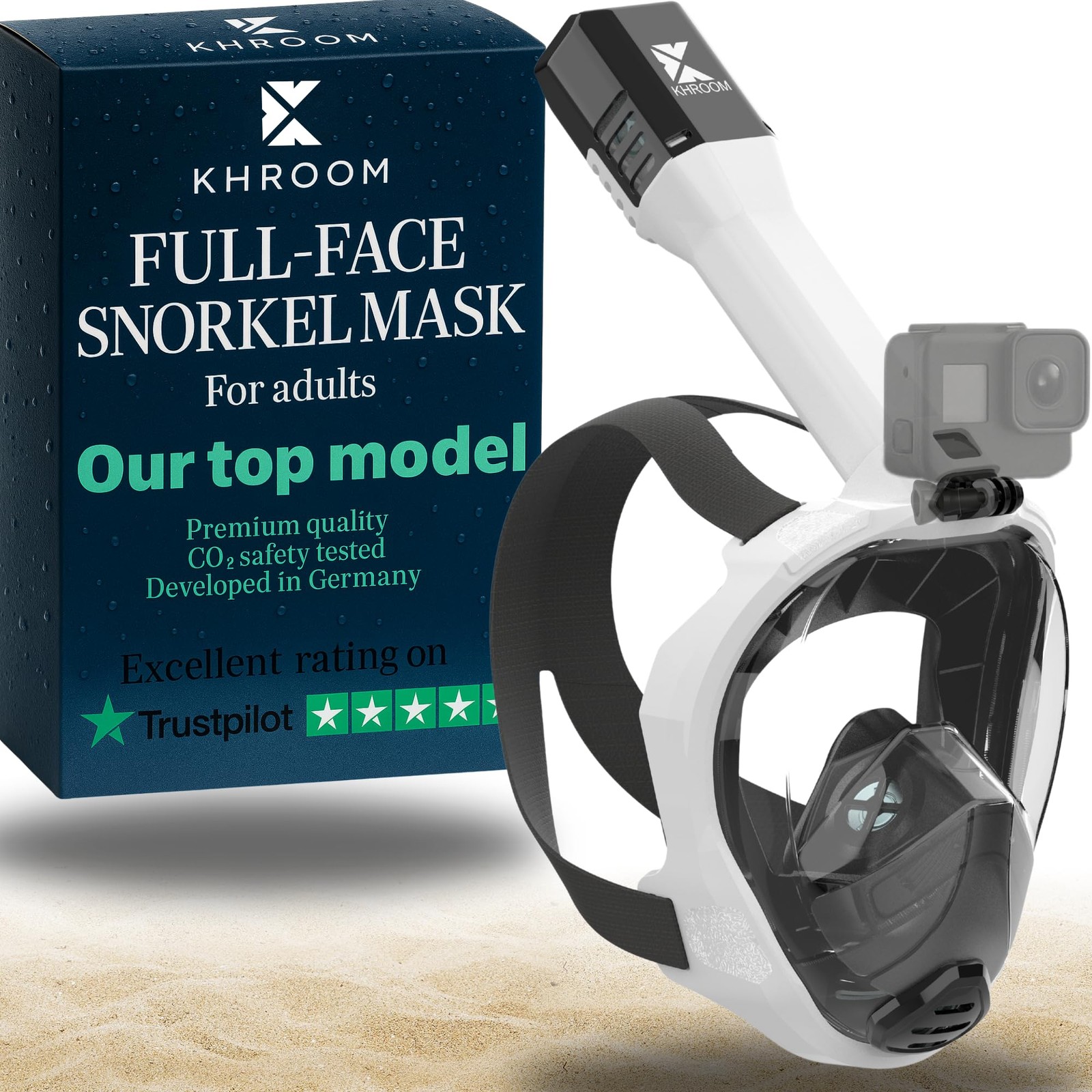 Full Face Snorkel Mask Adults | CO2-Safe Snorkeling Mask for Adults | 3X Larg…