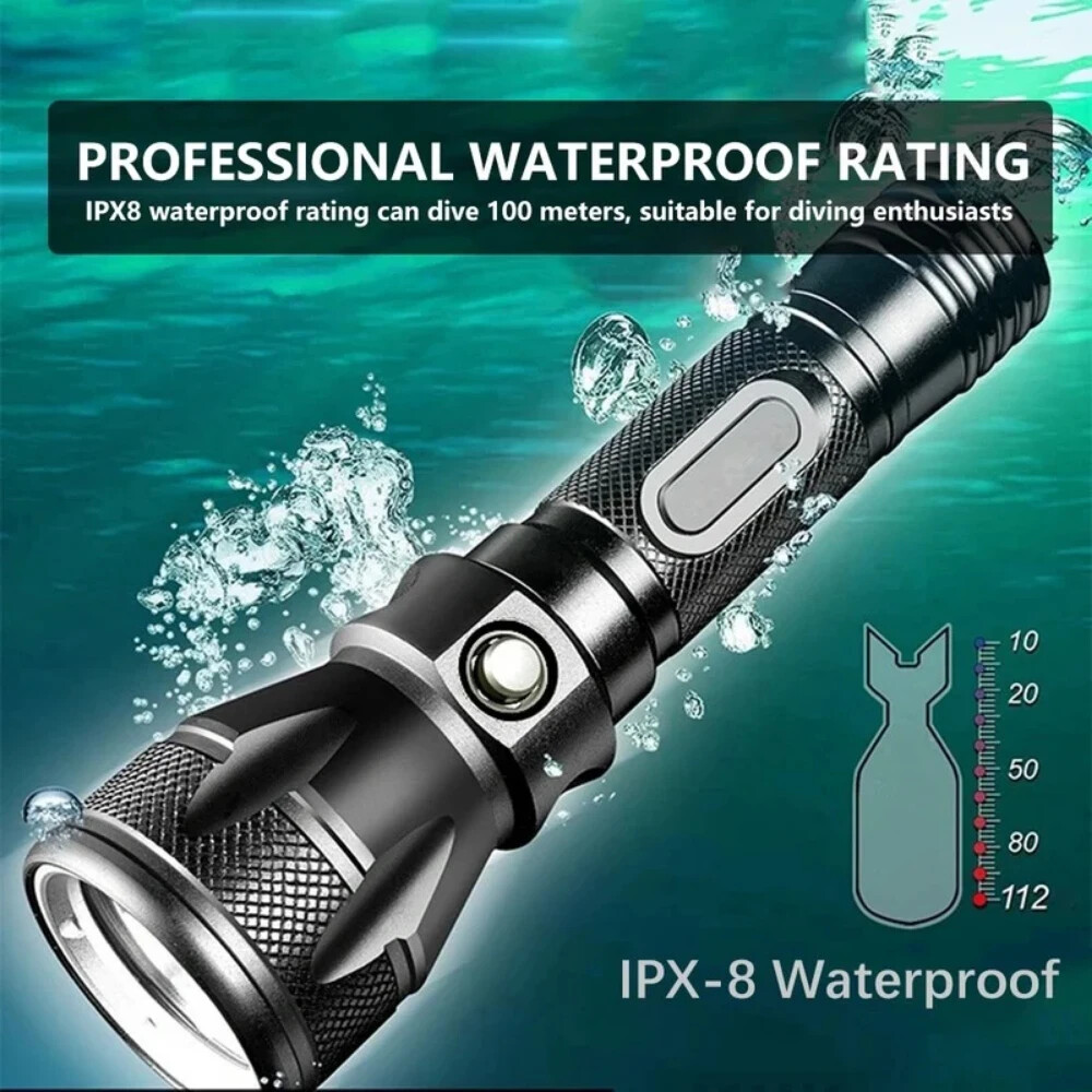 Underwater Powerful 70 LED Diving Flashlight Super Bright Scuba Dive Torch Lamp