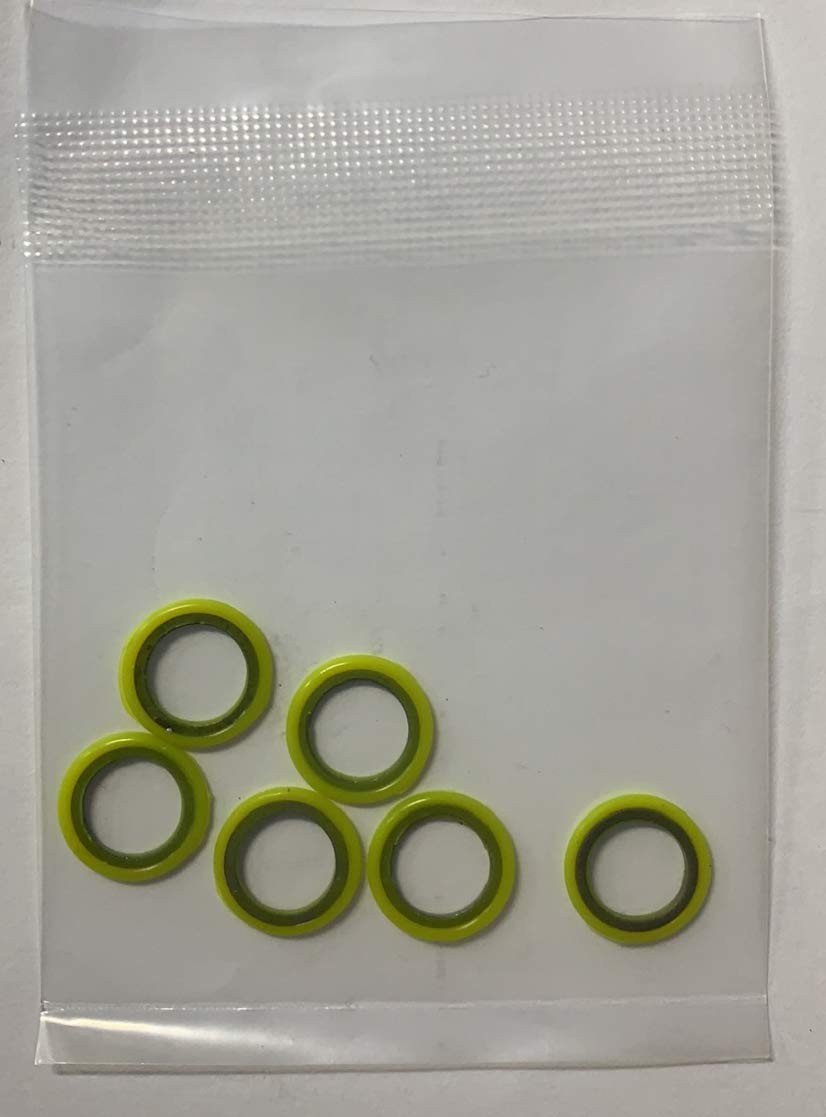Gearcase Drain Plug Seal 6 Pack for Mercury Marine/Mercruiser Drives Green