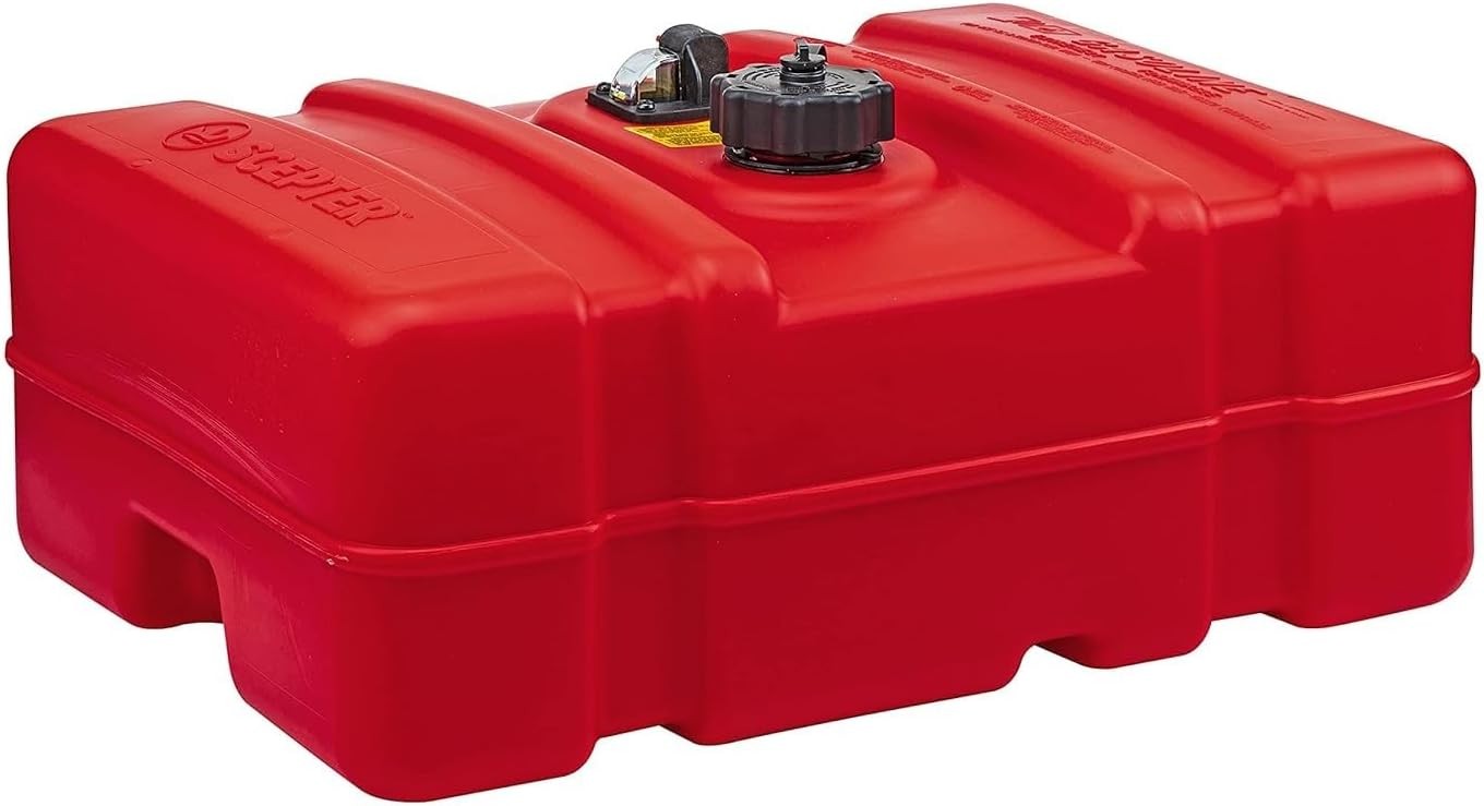Rectangular 12 Gal Marine Fuel Tank 08669 Low Profile Fits Outboard Engine Boats