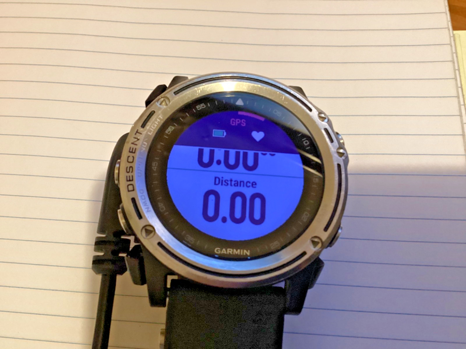 Garmin Descent MK1 Dive Watch with Surface GPS: Silver. Extra Black Band – USED