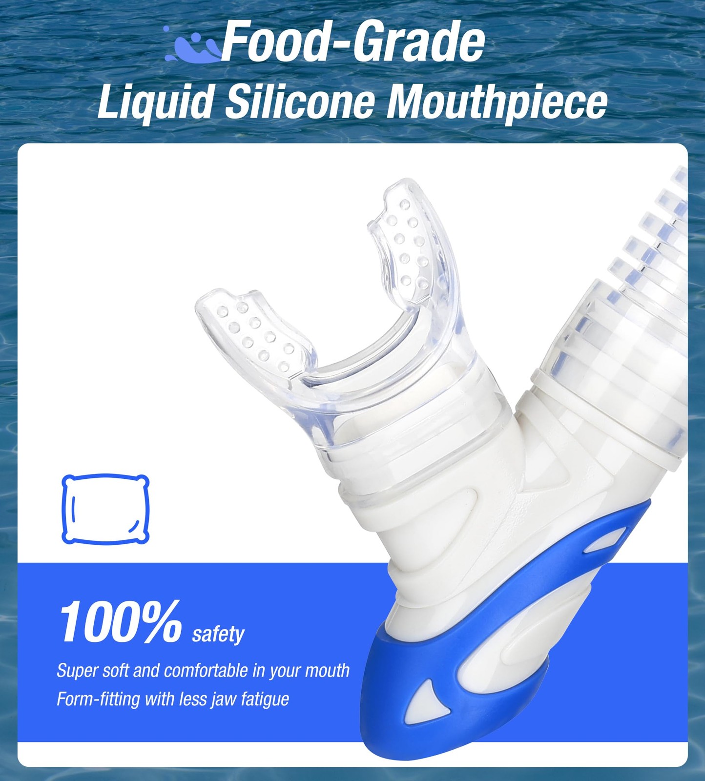 Dry Snorkel for Adults & Youth Top Valve Snorkeling Gear for Diving