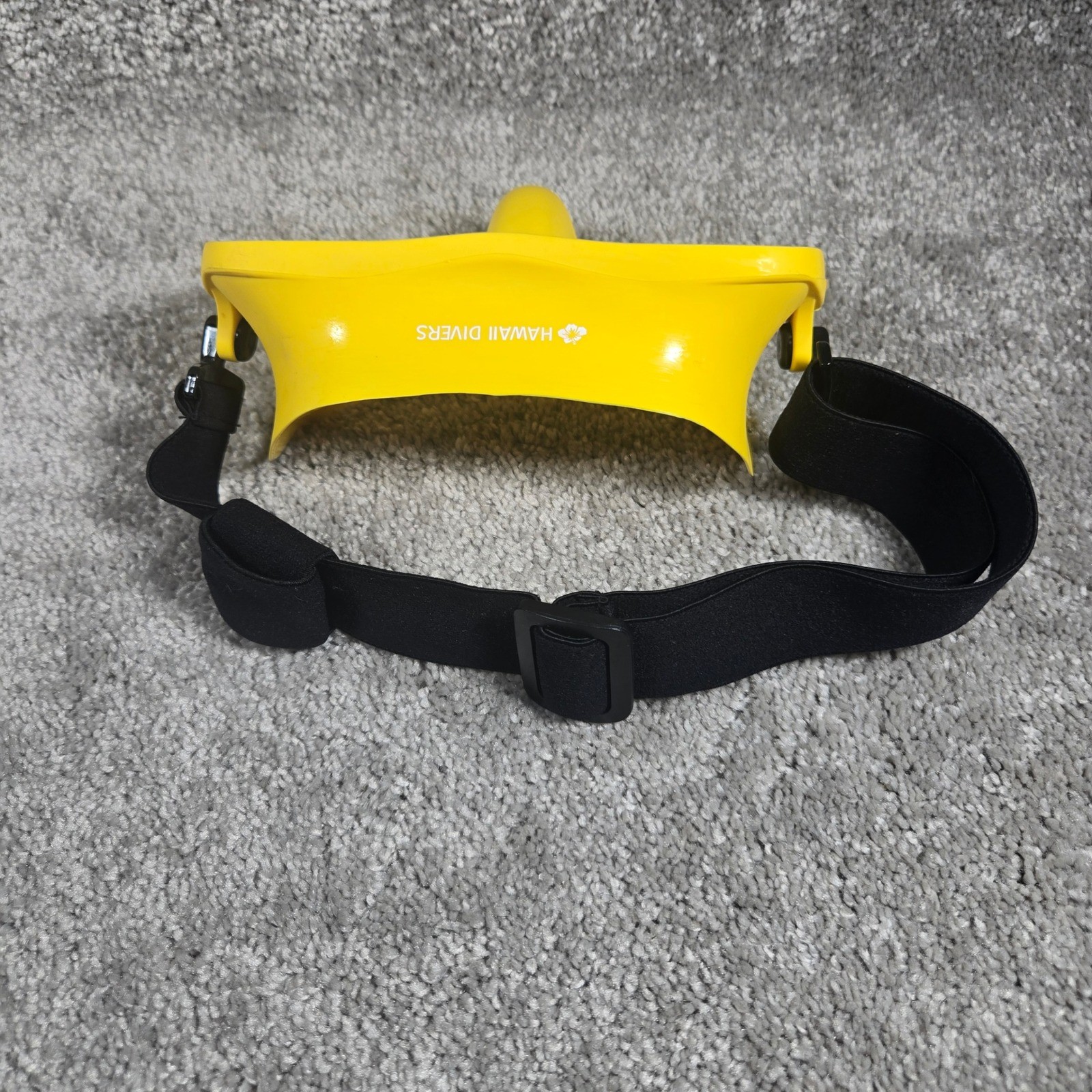 Hawaii Divers Scuba Mask Yellow Tempered Glass Single Lens Adult OSFM