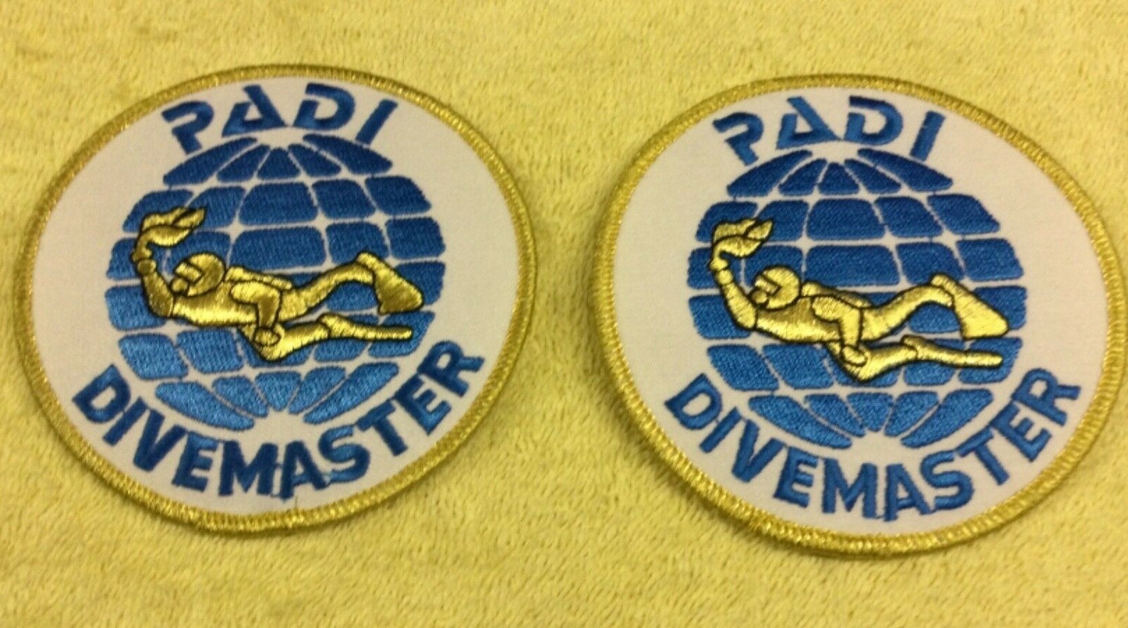 PADI DIVEMASTER SCUBA PATCHES – 2 PATCHES TOTAL —
