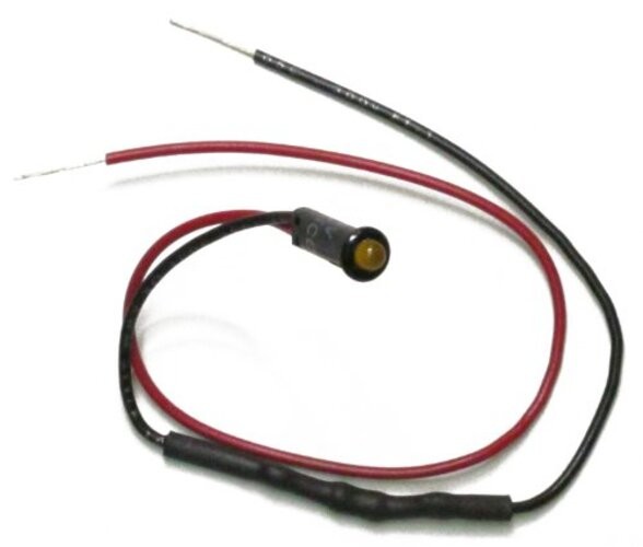 Performance 80200 LED Dash Indicator Light, Amber, 1/8″
