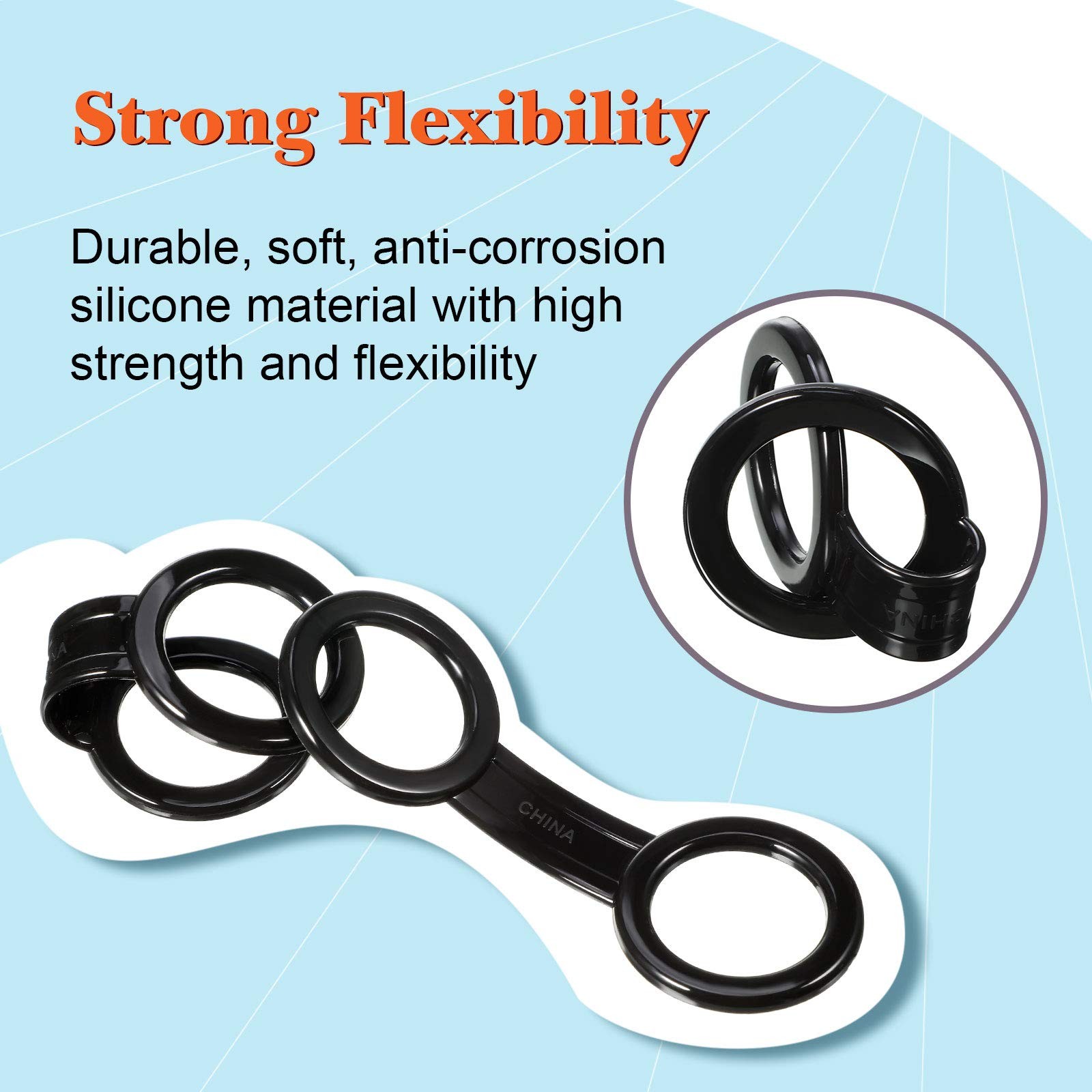 Weewooday 12 Pieces Scuba Diving Snorkel Keeper Silicone Snorkel Clip for Mas…