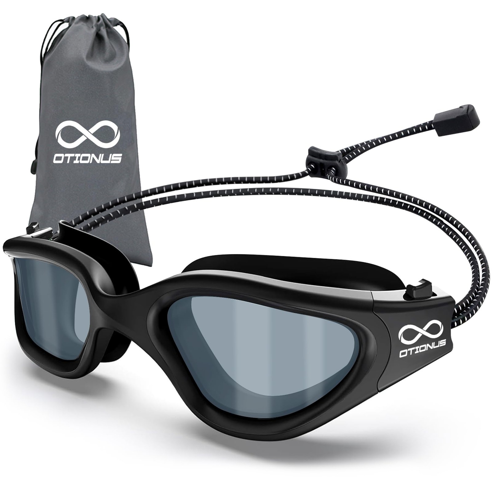 Otionus Swim Goggles, Polarized Adult Small, 04-black/Polarized Smoke