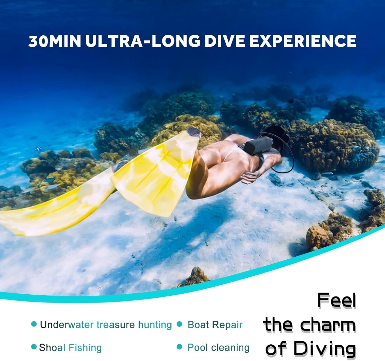 1.9L Mini Scuba Diving Tank Portable Oxygen Tank for Diving and Snorkeling