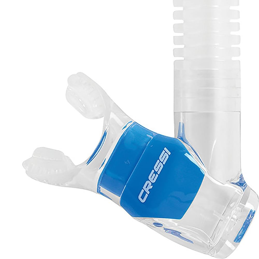 Cressi Supernova Dry Snorkels, Clear/Blue One Size,