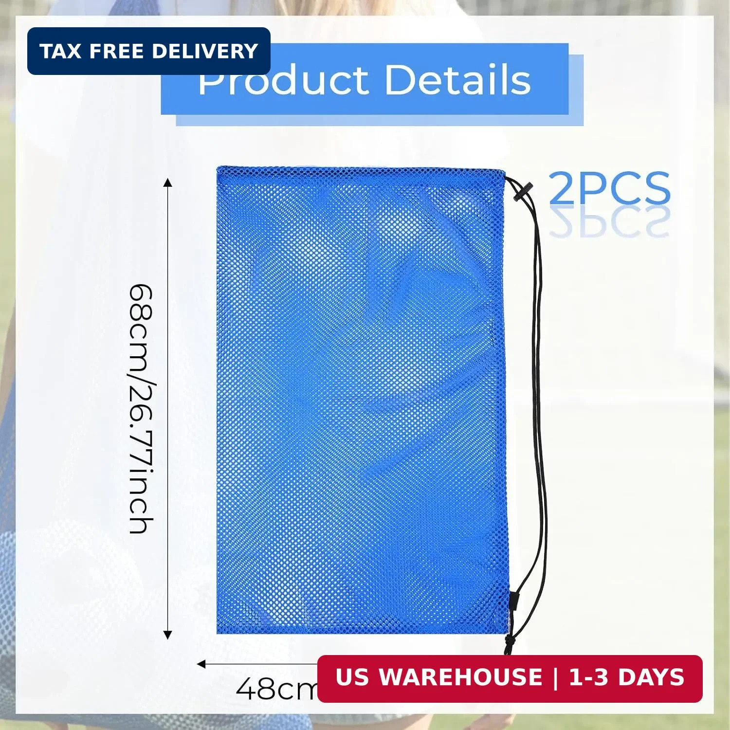 2 Pcs Mesh Swim Bag Snorkel Gear Bag Oversized 19″ x 27″ Swim Mesh Gear Bags for